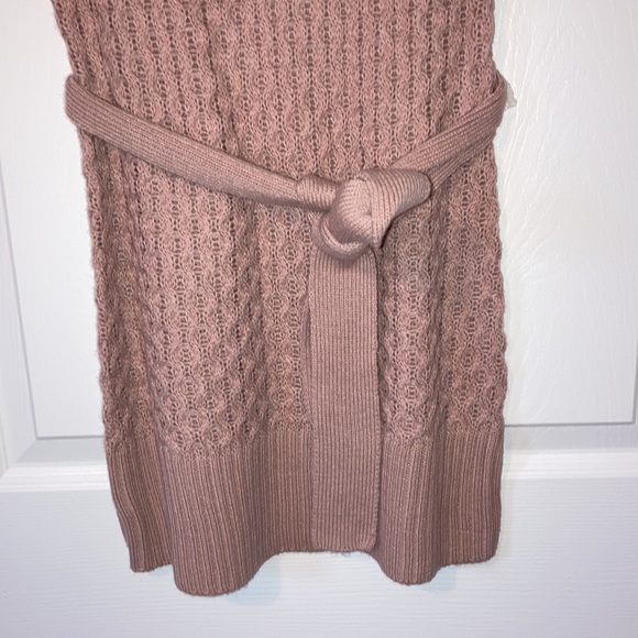 Pale Mauve/Soft Pink Cowl Neck Sweater Dress - Picture 4 of 9